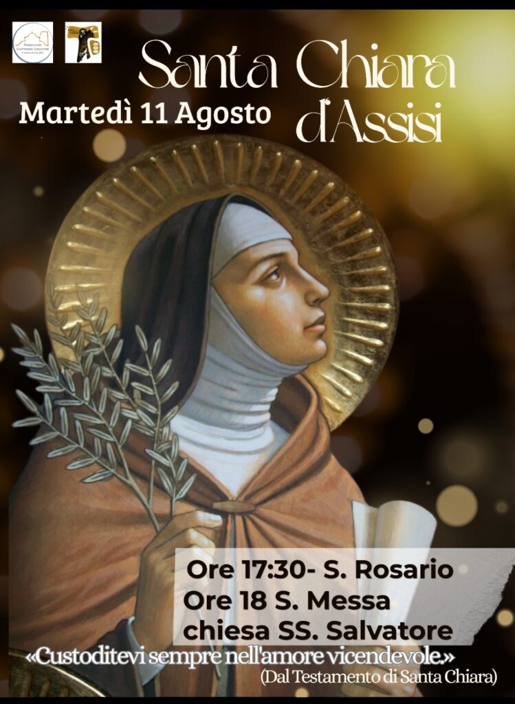 11 agosto: festa di Santa Chiara d’Assisi